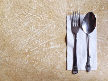 High angle view of food on table