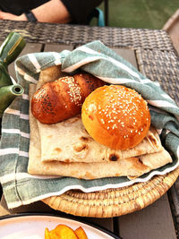 Close-up of food on table