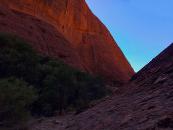 Rock formations on mountain