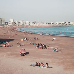 Group of people on beach