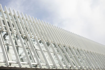 Low angle view of modern building against sky