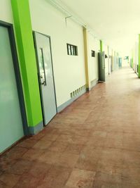 Empty corridor of building