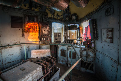 Interior of abandoned factory