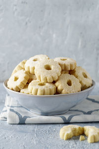 Close-up of cookies on table