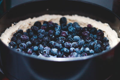 High angle view of fruits in bowl