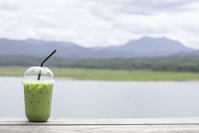 Close-up of drink on table
