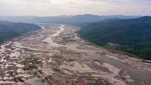 Aerial view of landscape against sky