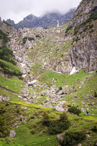 Scenic view of mountains and rocks 