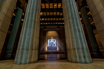 Low angle view of statue in building