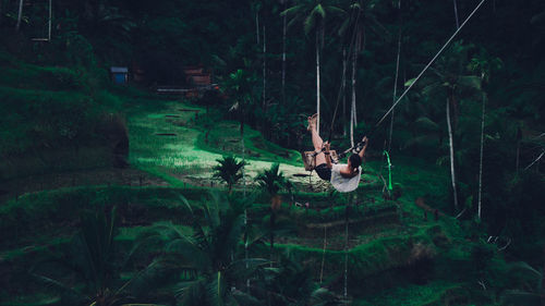 Woman in forest