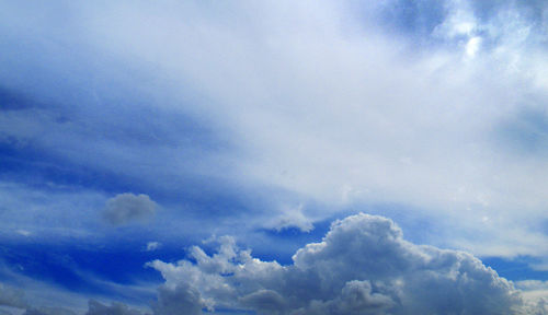 Low angle view of cloudy sky