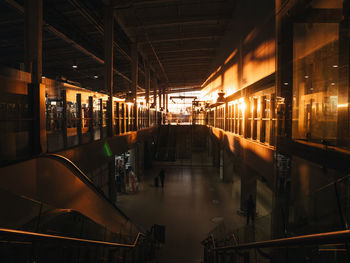 Escalator at modern building