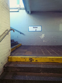 Information sign on wall