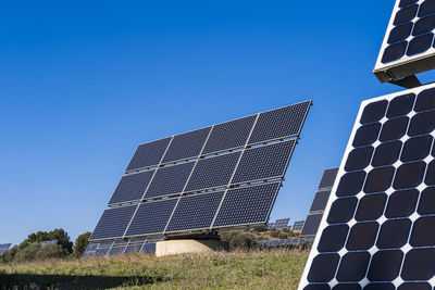 Solar panels in a rural landscape in spain