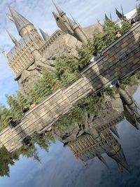 Reflection of building on water