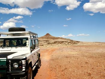 Road passing through a desert