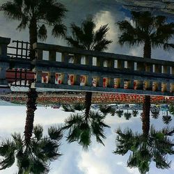 Reflection of buildings in water