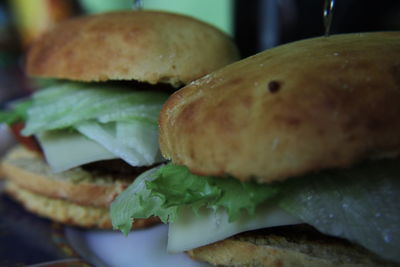 Close-up of burger