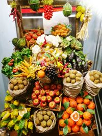 Close-up of fruits in basket