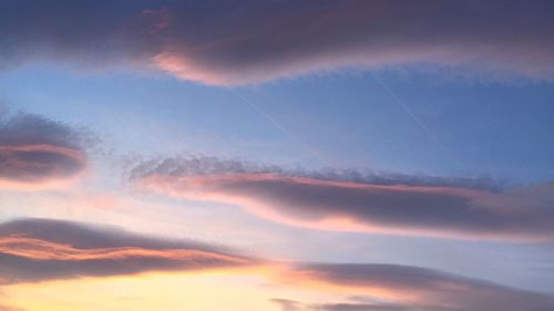 Low angle view of cloudy sky