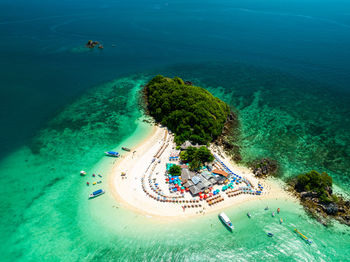 High angle view of beach