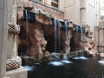 Fountain in front of building