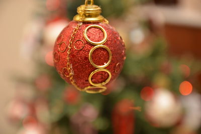 Close-up of christmas decoration