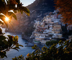 High angle view of bridge over river