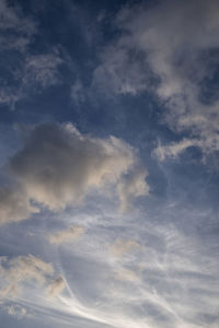 Low angle view of clouds in sky