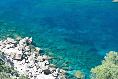 Rocks in sea