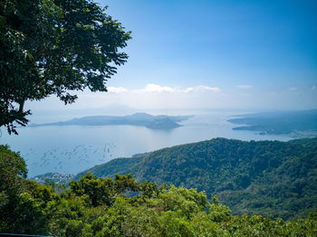 Scenic view of volcano  against sky