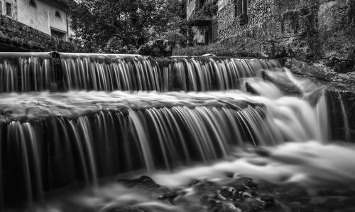 Scenic view of waterfall