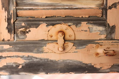 Old weathered wooden window