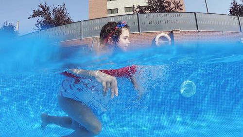 People swimming in pool