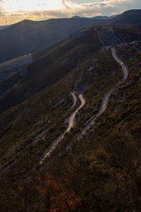 High angle view of landscape against sky