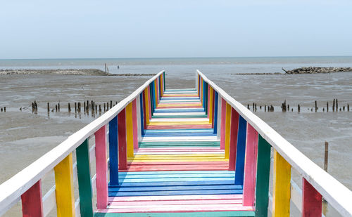 The scenic viewpoint at the rainbow viewpoint bridge at samut sakorn, thailand.