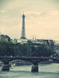 Eiffel tower with eiffel tower in background