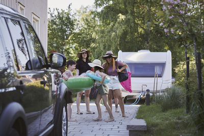 Family preparing for holiday