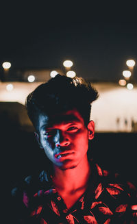 Portrait of young man looking away