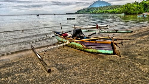 Boats in sea