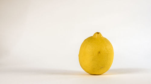 Close-up of apple against white background