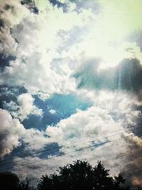 Low angle view of cloudy sky