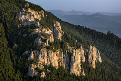 Panoramic view of mountains against sky