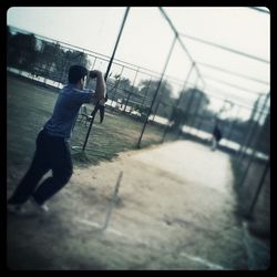 Full length of woman standing in park