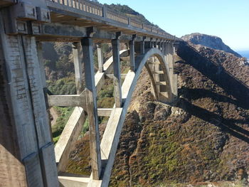 Low angle view of bridge against sky