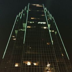 Low angle view of illuminated built structure