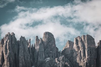 Panoramic view of rocky mountains against sky