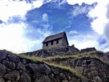 Low angle view of old ruins