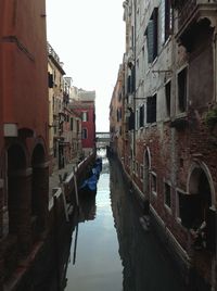 View of canal in city