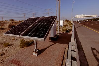 Solar panels on street